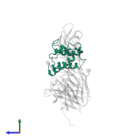 Interleukin-13 in PDB entry 3bpo, assembly 1, side view.