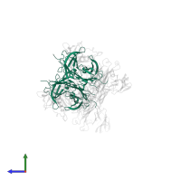 Transthyretin in PDB entry 3bsz, assembly 1, side view.