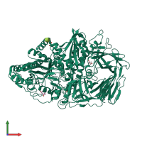 PDB entry 3bub coloured by chain, front view.