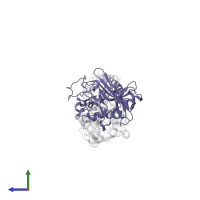 Fibrinogen gamma chain in PDB entry 3bvh, assembly 2, side view.