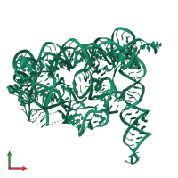 PDB entry 3bwp coloured by chain, front view.