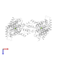 MAGNESIUM ION in PDB entry 3bxz, assembly 1, top view.