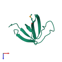 PDB entry 3c0c coloured by chain, top view.