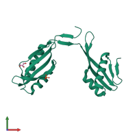 PDB entry 3c19 coloured by chain, front view.