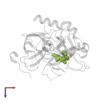 N-[2-(carbamimidamidooxy)ethyl]-2-{6-cyano-3-[(2,2-difluoro-2-pyridin-2-ylethyl)amino]-2-fluorophenyl}acetamide in PDB entry 3c27, assembly 1, top view.