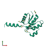 PDB entry 3c3m coloured by chain, front view.