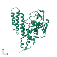 Monomeric assembly 1 of PDB entry 3c4h coloured by chemically distinct molecules, front view.