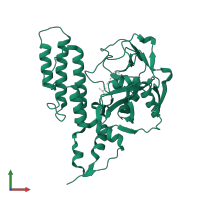 Protein mono-ADP-ribosyltransferase PARP3 in PDB entry 3c4h, assembly 1, front view.