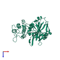 Protein mono-ADP-ribosyltransferase PARP3 in PDB entry 3c4h, assembly 1, top view.