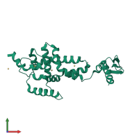 PDB entry 3c4t coloured by chain, front view.
