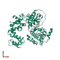 PDB entry 3c4z coloured by chain, front view.