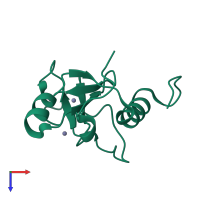 PDB entry 3c5k coloured by chain, top view.