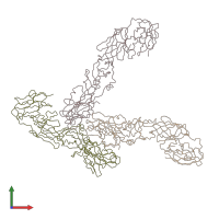 PDB entry 3c6d coloured by chain, front view.
