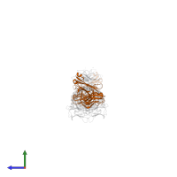 TCR 2W20 beta chain in PDB entry 3c6l, assembly 1, side view.