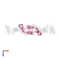 H-2 class II histocompatibility antigen, A beta chain in PDB entry 3c6l, assembly 1, top view.