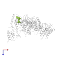 2-[3-chloro-5-(3-chloro-5-cyanophenoxy)phenoxy]-N-(2-chloro-4-sulfamoylphenyl)acetamide in PDB entry 3c6t, assembly 1, top view.