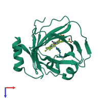 PDB entry 3c78 coloured by chain, top view.