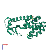 PDB entry 3c7y coloured by chain, top view.