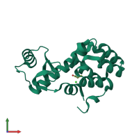 PDB entry 3c82 coloured by chain, front view.