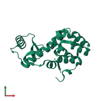 PDB entry 3c83 coloured by chain, front view.