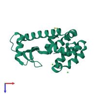 PDB entry 3c83 coloured by chain, top view.