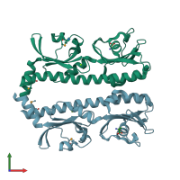 PDB entry 3c8c coloured by chain, front view.