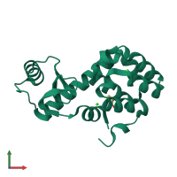 PDB entry 3c8r coloured by chain, front view.