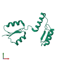 PDB entry 3c97 coloured by chain, front view.