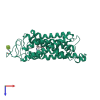 PDB entry 3c9m coloured by chain, top view.