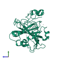 Carbonic anhydrase 2 in PDB entry 3ca2, assembly 1, side view.
