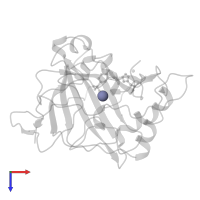 ZINC ION in PDB entry 3ca2, assembly 1, top view.