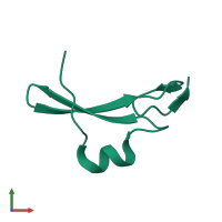 PDB entry 3ca7 coloured by chain, front view.