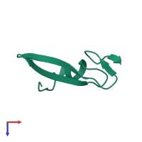 PDB entry 3ca7 coloured by chain, top view.