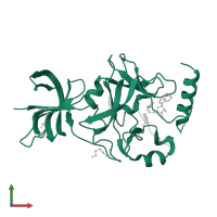 Histone-lysine N-methyltransferase SETD7 in PDB entry 3cbm, assembly 1, front view.
