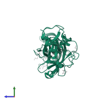 Histone-lysine N-methyltransferase SETD7 in PDB entry 3cbm, assembly 1, side view.