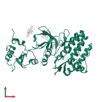 Tyrosine-protein kinase Fes/Fps in PDB entry 3cd3, assembly 1, front view.