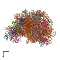 PDB entry 3cd6 coloured by chain, top view.