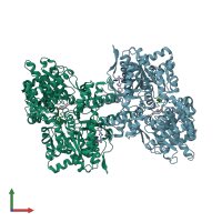 PDB 3cej coloured by chain and viewed from the front.