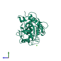 PDB entry 3ch2 coloured by chain, side view.