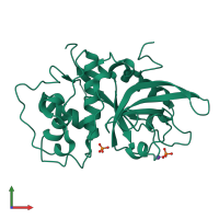 Monomeric assembly 1 of PDB entry 3ch3 coloured by chemically distinct molecules, front view.