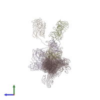 PDB entry 3chn coloured by chain, ensemble of 10 models, side view.