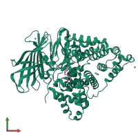 PDB entry 3chs coloured by chain, front view.