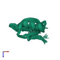 PDB entry 3ci2 coloured by chain, ensemble of 20 models, top view.