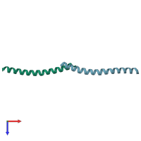 PDB entry 3ci9 coloured by chain, top view.