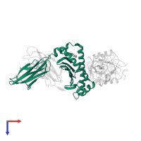 Soluble HLA class I histocompatibility antigen, alpha chain E in PDB entry 3cii, assembly 1, top view.