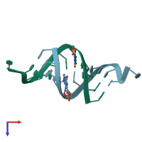 PDB entry 3cjz coloured by chain, top view.