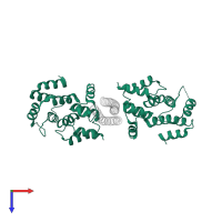 DED domain-containing protein in PDB entry 3cl3, assembly 1, top view.