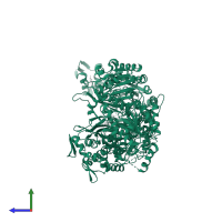 Protein RecA in PDB entry 3cmv, assembly 1, side view.