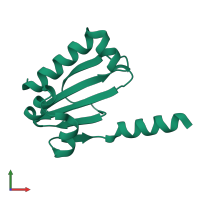 PDB entry 3cnu coloured by chain, front view.