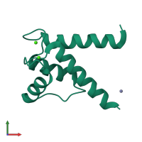 PDB entry 3cr2 coloured by chain, front view.